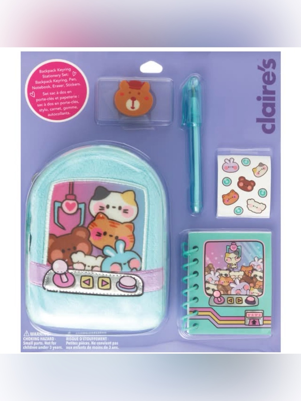 Claire’s 5 Piece Mini Stationary Set - Claw Machine $20 Retail - No Cancels